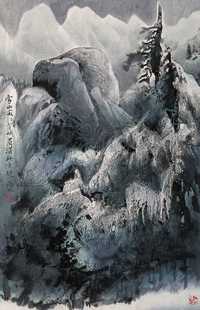 冯霖章 山水 立轴